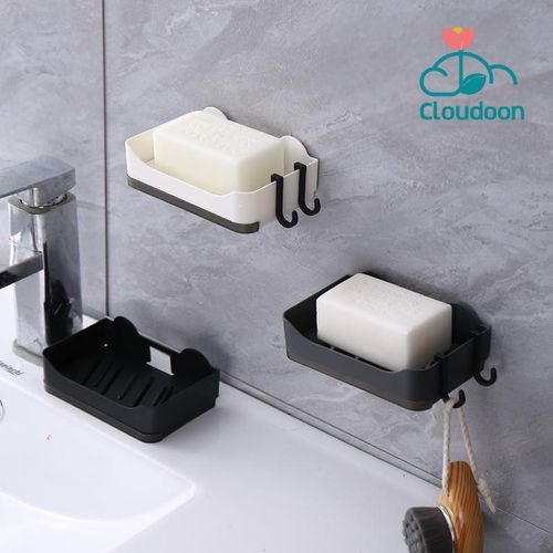 Cloudoon Cloudoon Wall-Mounted Soap Box Holder with Drainage – Soap Storage Rack for Bathroom, Soap Dish with Soap Drain Item | Buy Cloudoon Cloudoon Wall-Mounted Soap Box Holder with Drainage – Soap Storage Rack for Bathroom, Soap Dish with Soap Drain | SPOP Enterprise Global